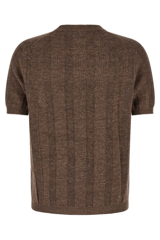 Linen sweater Brown