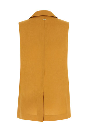 Linen vest Yellow