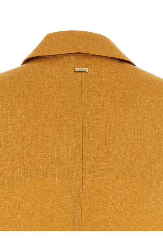 Linen vest Yellow