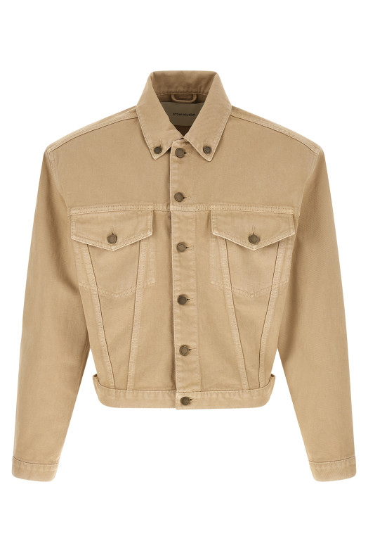 'Shrunken Denim' jacket Beige
