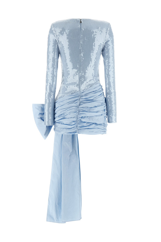 'Sequins Bow' mini dress BLUE
