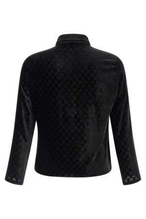'GG' velvet shirt Black