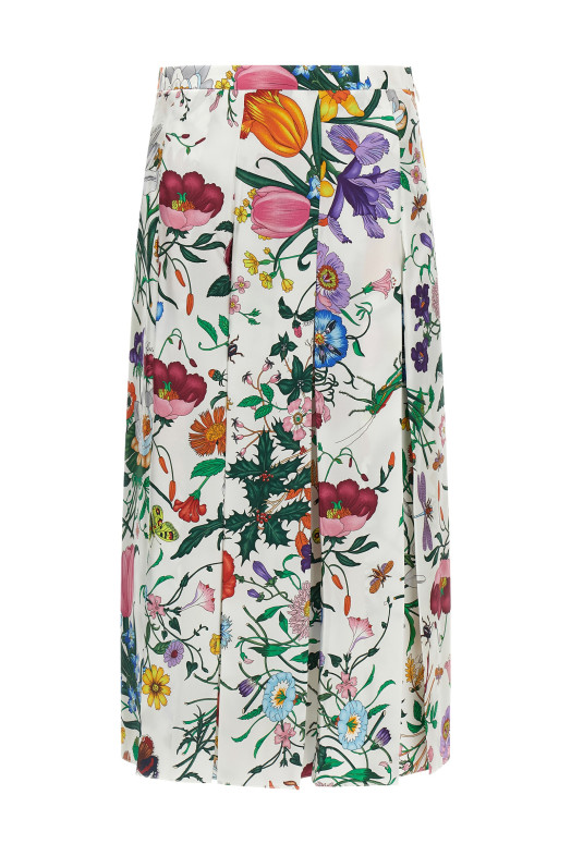 'Gucci Flora' skirt White