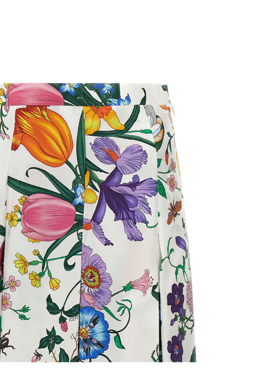 'Gucci Flora' skirt White