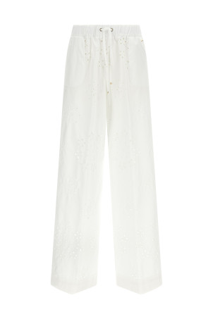 'Broderie Anglaise' pants White