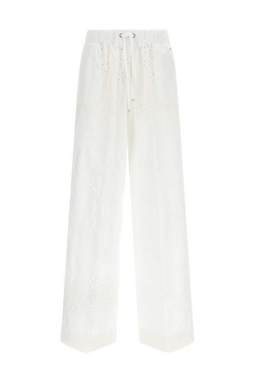 'Broderie Anglaise' pants White