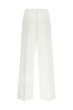 'Broderie Anglaise' pants White