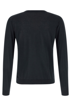 Cotton and silk sweater Blue