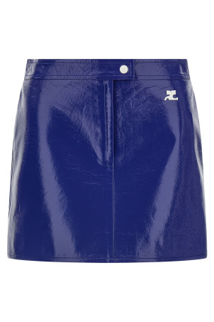 'Reedition Vinyl' skirt Blue
