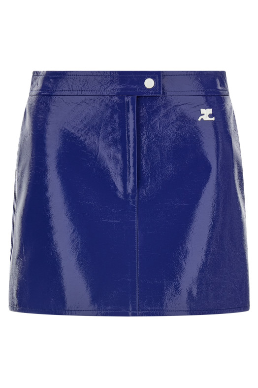 'Reedition Vinyl' skirt Blue