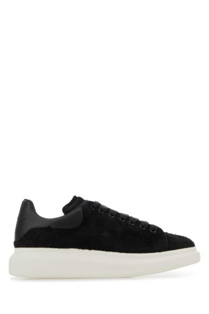 Black leather sneakers with black leather heel Black ALEXANDER MCQUEEN (553680WIAC8)
