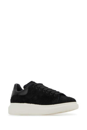 Black leather sneakers with black leather heel Black ALEXANDER MCQUEEN (553680WIAC8)