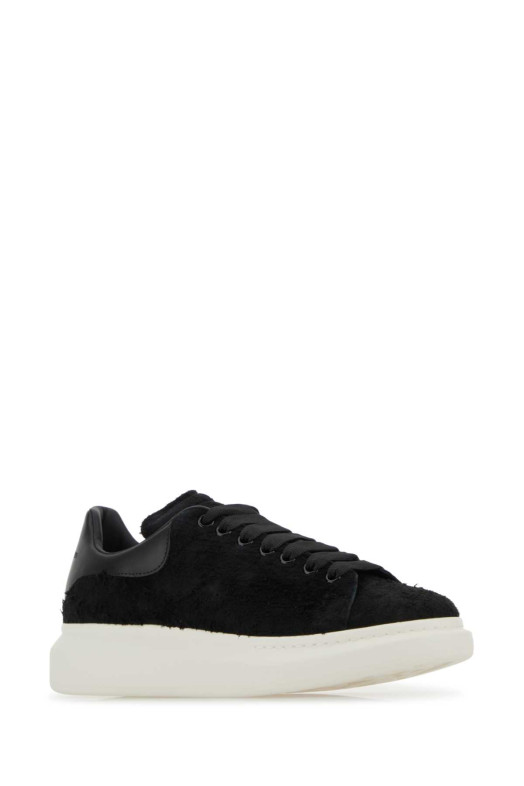 Black leather sneakers with black leather heel Black ALEXANDER MCQUEEN (553680WIAC8)