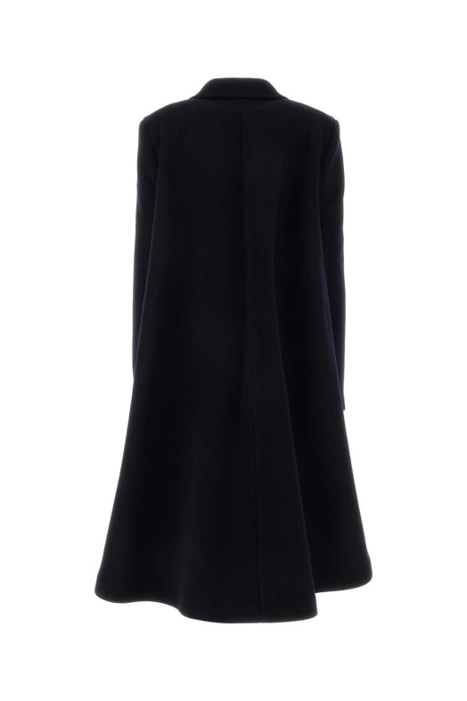 Midnight blue wool blend cape coat BOTTEGA VENETA (751190V3EJ0)