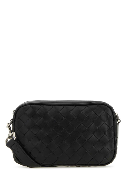 Black leather Intrecciato Mini crossbody bag BOTTEGA VENETA (765911V2HL1)
