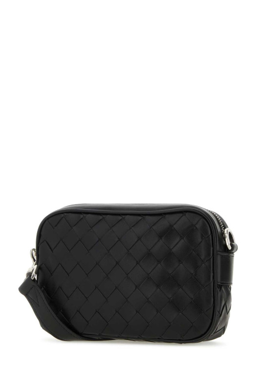 Black leather Intrecciato Mini crossbody bag BOTTEGA VENETA (765911V2HL1)