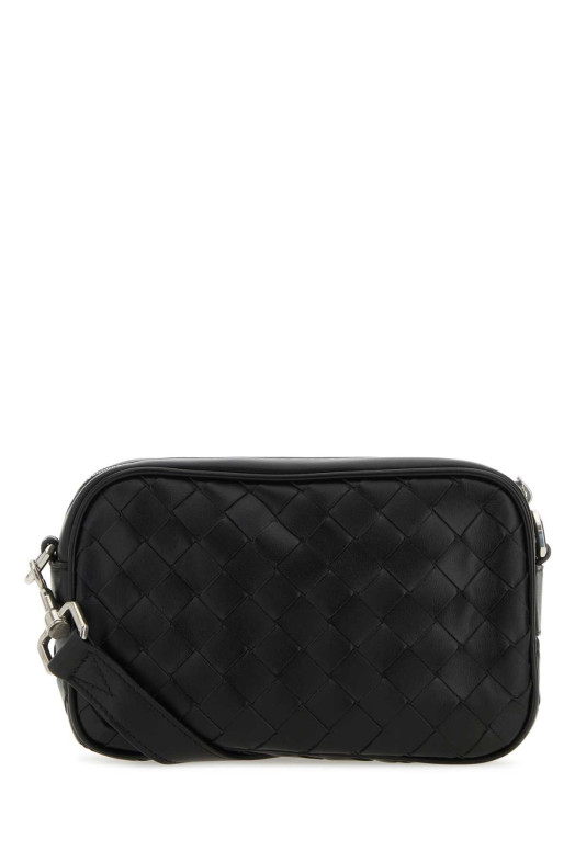 Black leather Intrecciato Mini crossbody bag BOTTEGA VENETA (765911V2HL1)
