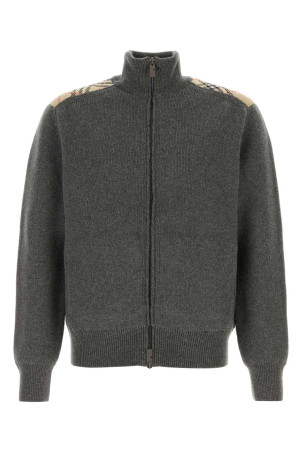 Dark grey wool blend cardigan BURBERRY (8117740)