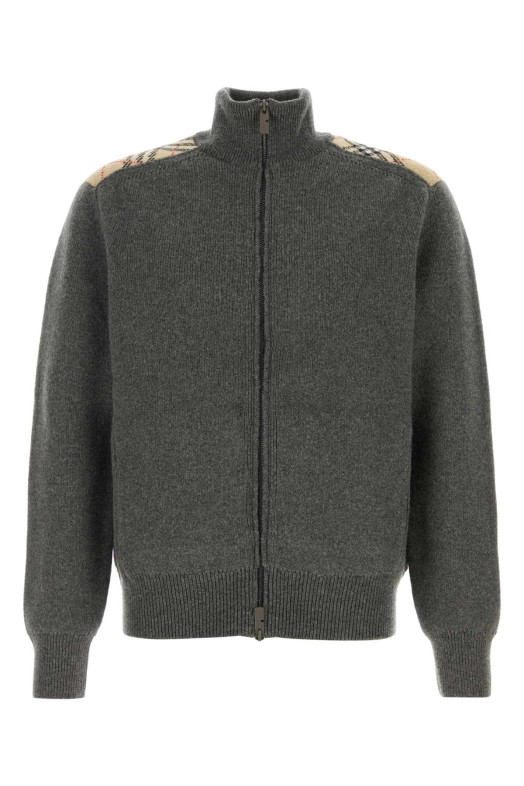 Dark grey wool blend cardigan BURBERRY (8117740)