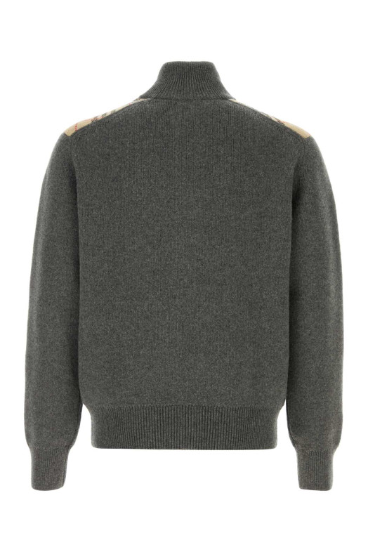 Dark grey wool blend cardigan BURBERRY (8117740)