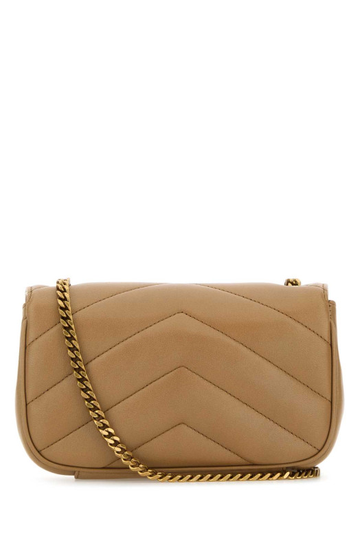 Camel leather mini LouLou crossbody bag SAINT LAURENT (821749AAEAX)