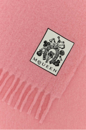 Pink alpaca blend scarf ALEXANDER MCQUEEN (8357073E78Q)