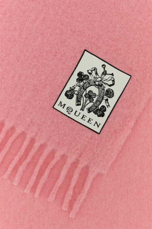 Pink alpaca blend scarf ALEXANDER MCQUEEN (8357073E78Q)