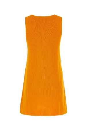 Orange cotton blend dress JIL SANDER (J02CT0328J15391)
