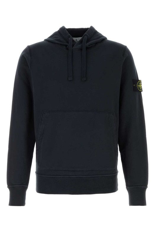 Midnight blue cotton sweatshirt Black STONE ISLAND (L1S156100062S0051)