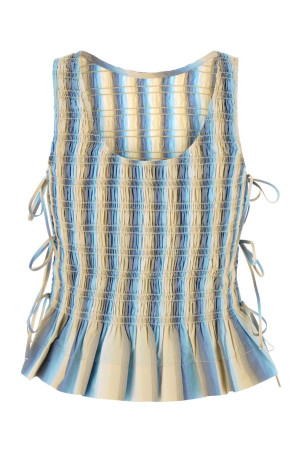 Multicolor cotton top Black GANNI (W0455)