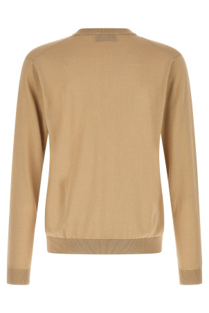 Cotton and silk sweater Beige