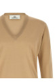 Cotton and silk sweater Beige