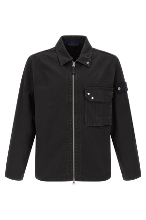 Denim overshirt Black