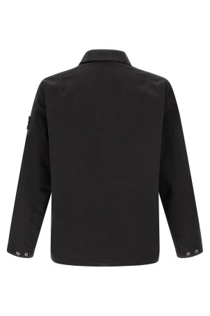Denim overshirt Black