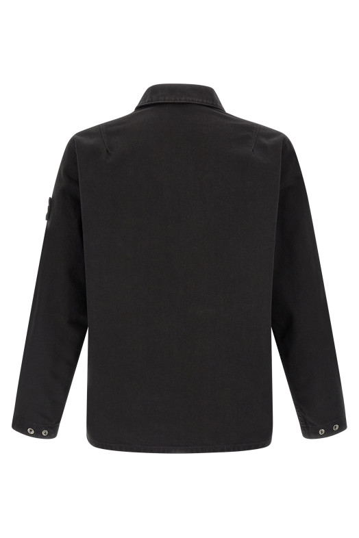 Denim overshirt Black