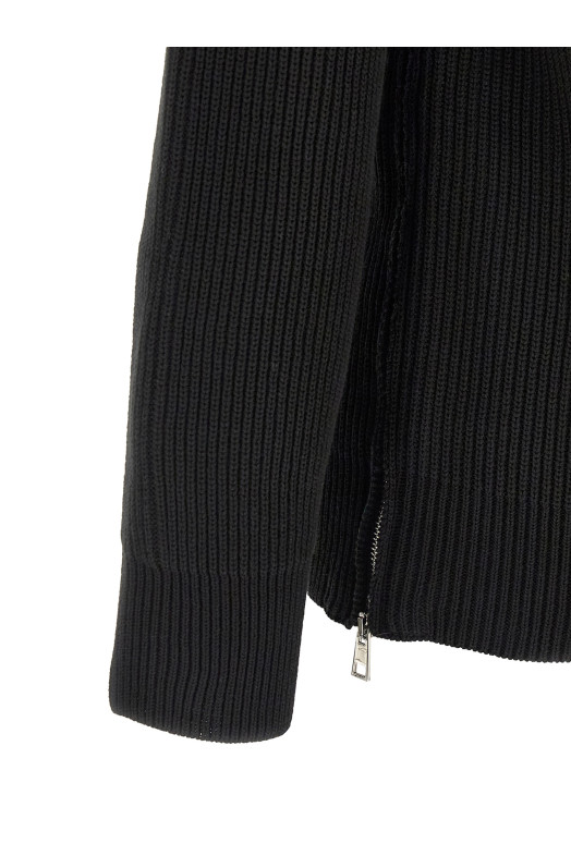 Zip sweater Black