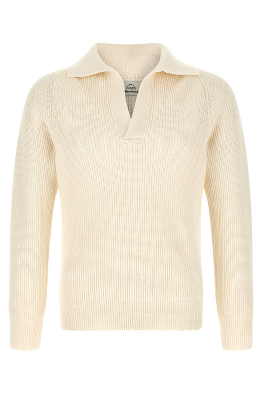 Polo sweater White