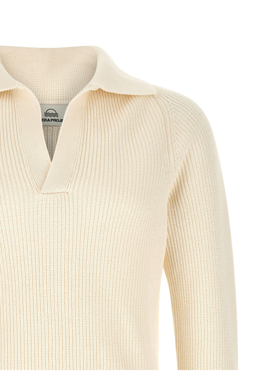 Polo sweater White