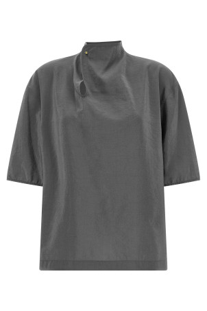 'Soft Collar' top Gray