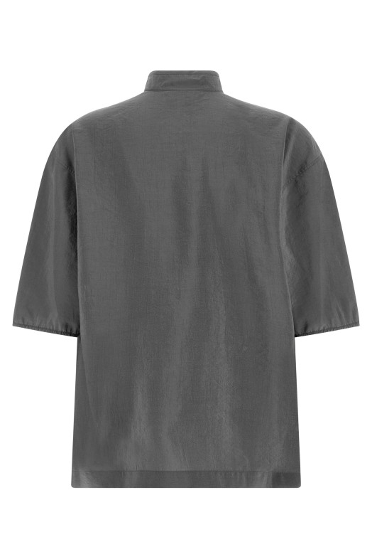 'Soft Collar' top Gray