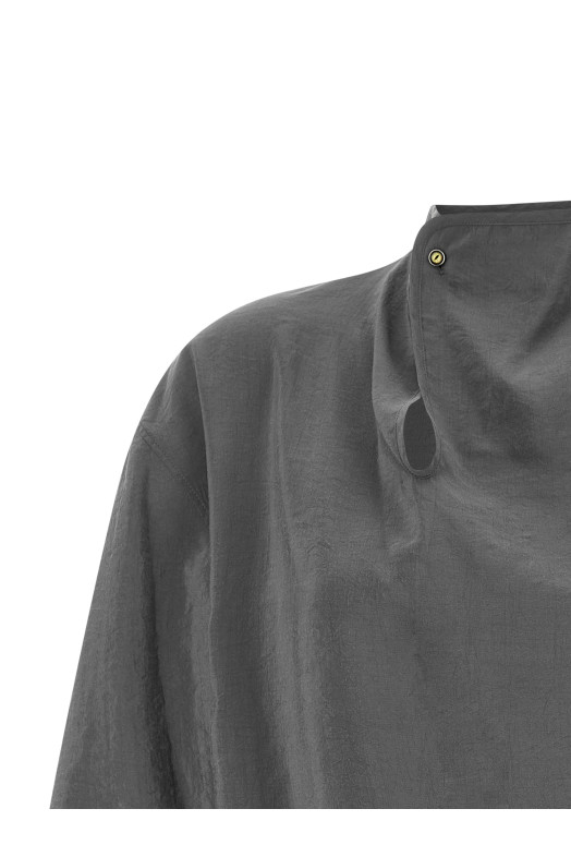 'Soft Collar' top Gray