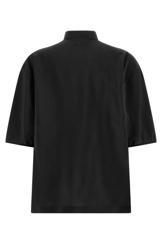 'Soft Collar' top Black