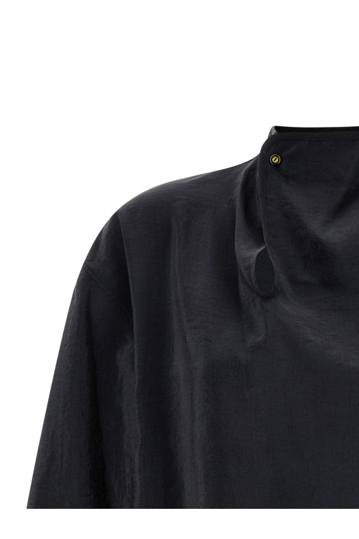 'Soft Collar' top Black