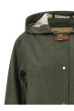 Linen raincoat Green