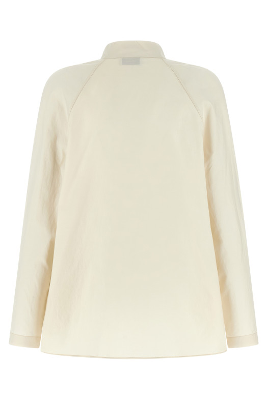 Ascot collar shirt Beige