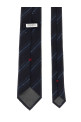 Flamed stripe tie Blue