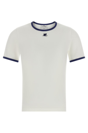 'Signature Contrast' T-shirt Blue