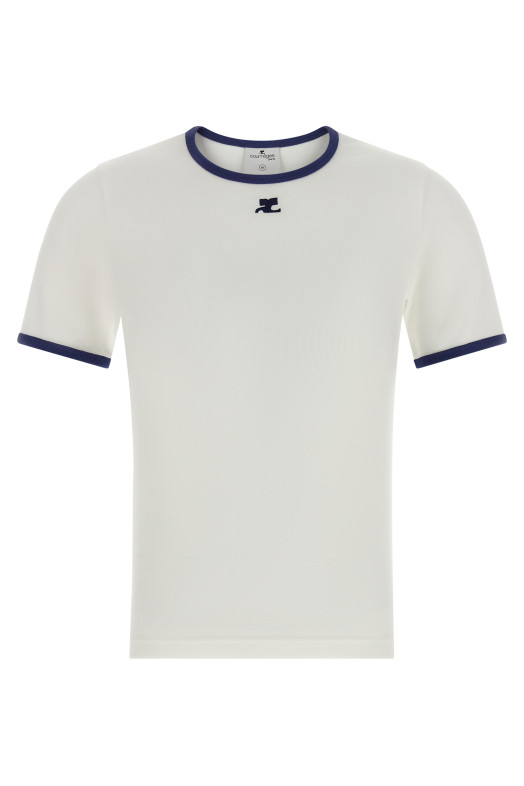 'Signature Contrast' T-shirt Blue