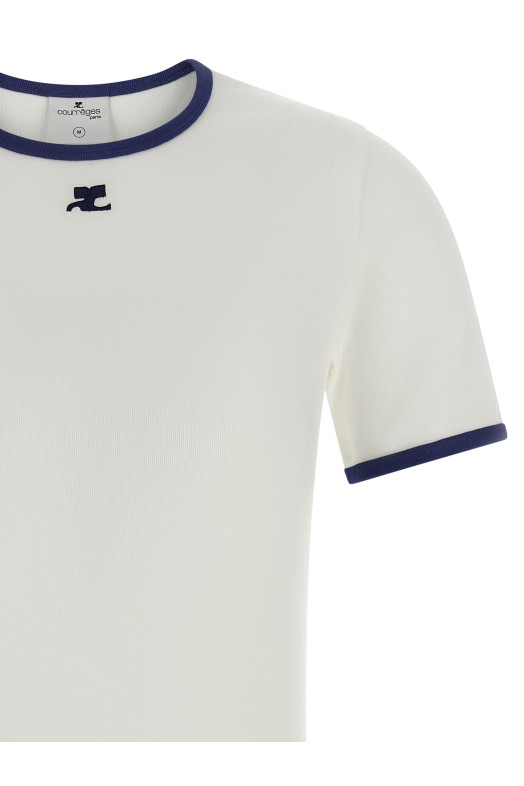 'Signature Contrast' T-shirt Blue