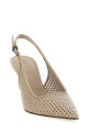 Net calf slingback Beige